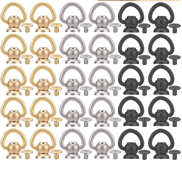 Set of 2 Add a D Ring! Choose Gold Silver or Black - Picture 1 of 7